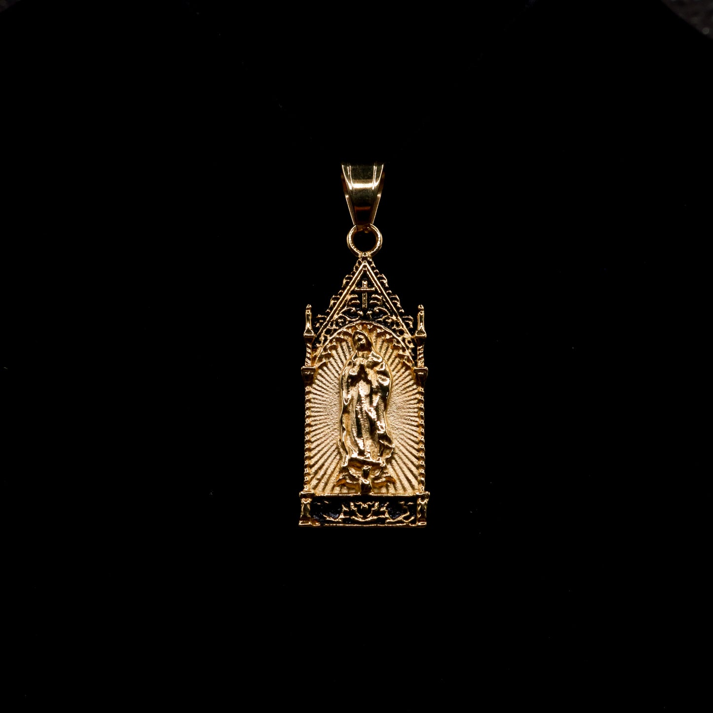 Virgin Mary Alter Pendant Gold