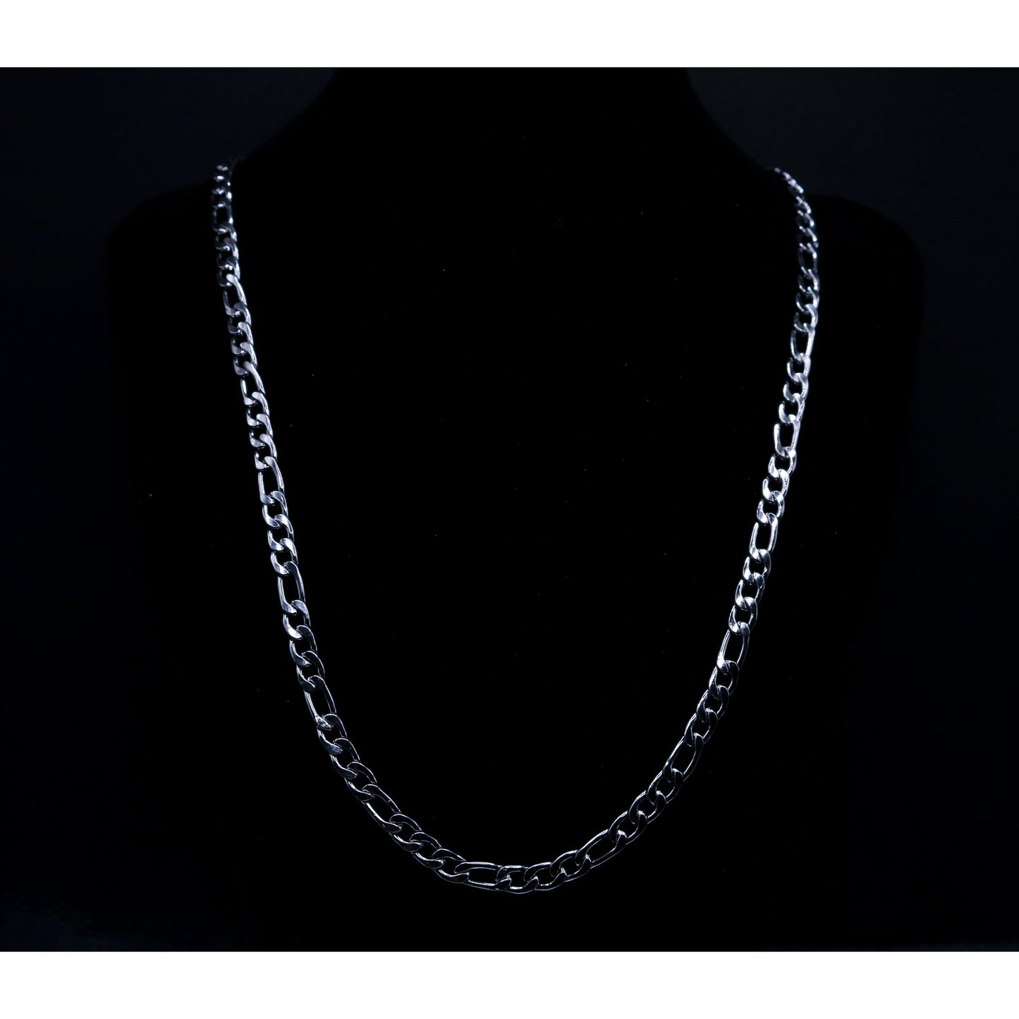 White Gold Figaro Chain 5mm