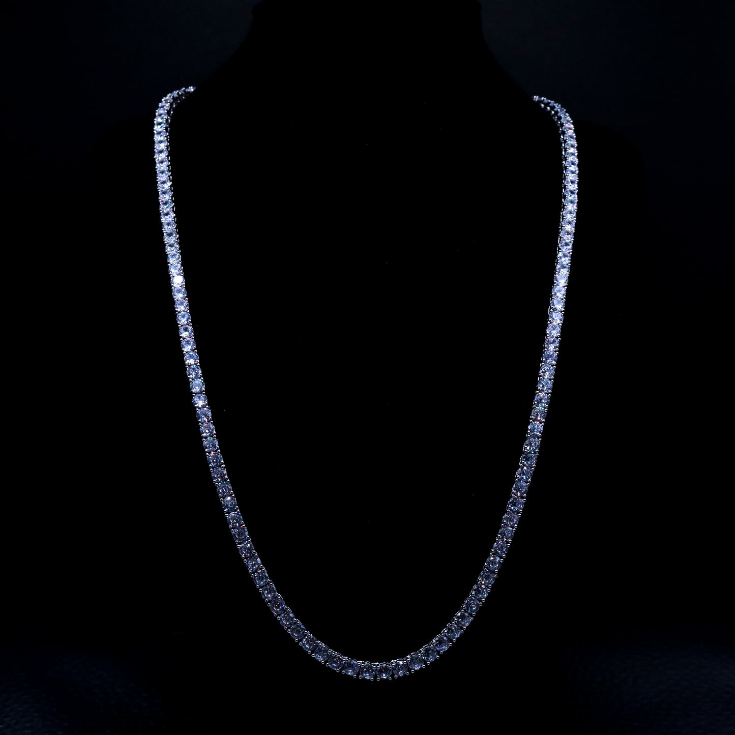 White Gold Tennis Chain 4mm