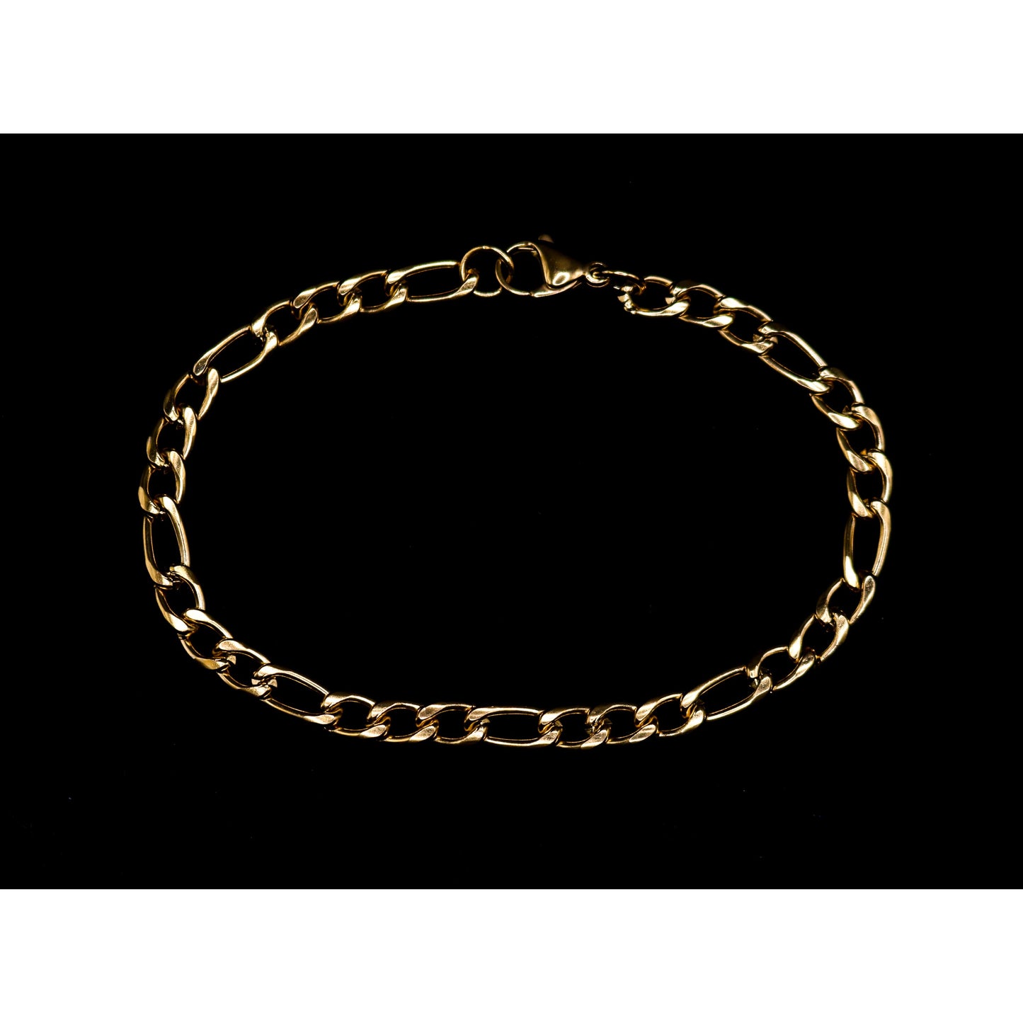 Gold Figaro Bracelet 5mm