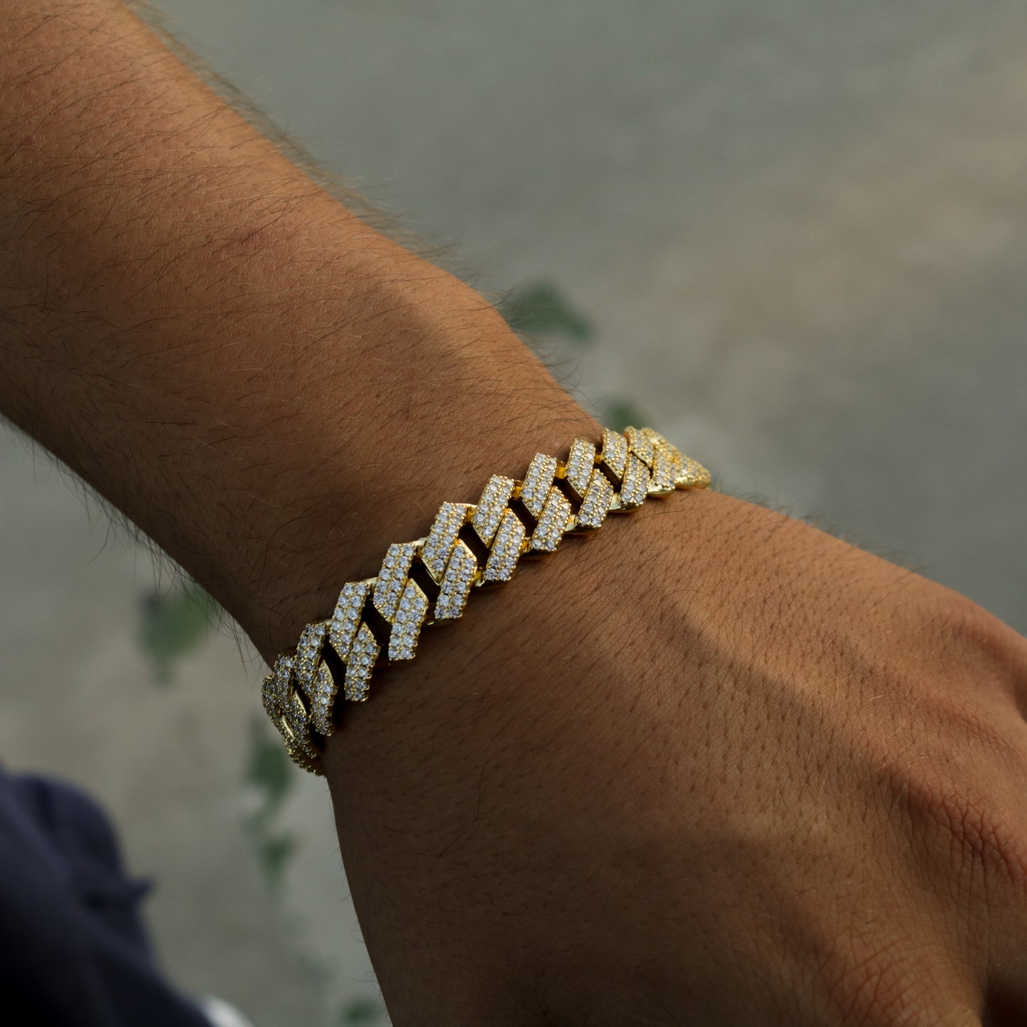 Diamond Cuban Link Bracelet in Gold