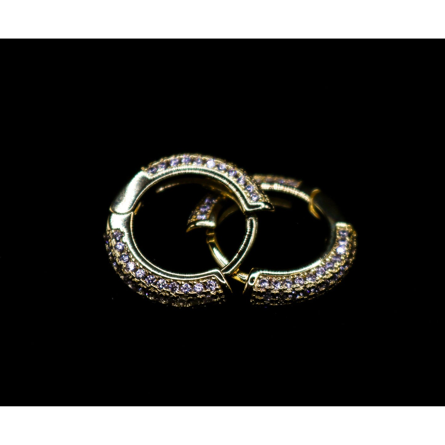 Diamond Hoop Stud Earrings