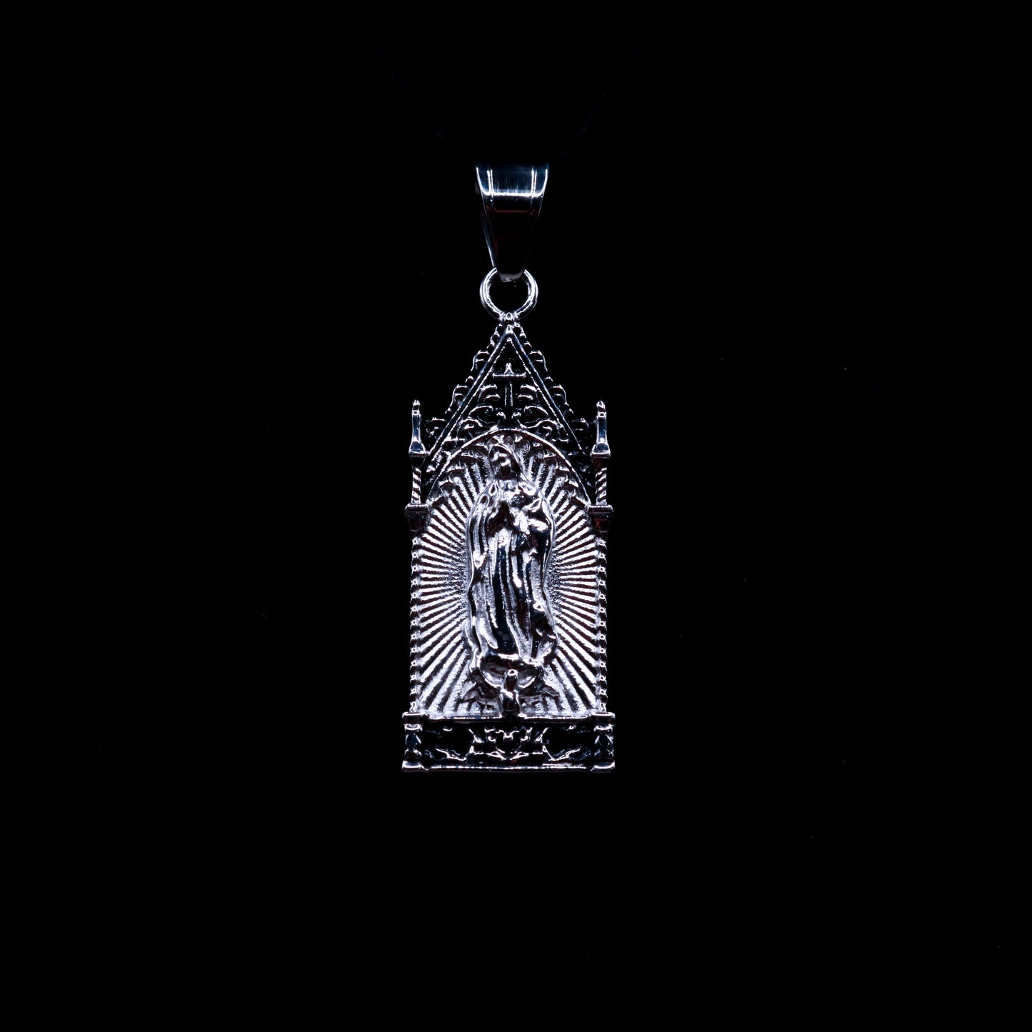 Virgin Mary Alter Pendant White Gold