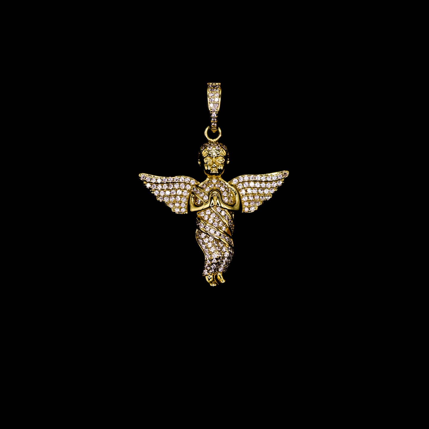 Diamond Angel Pendant Gold