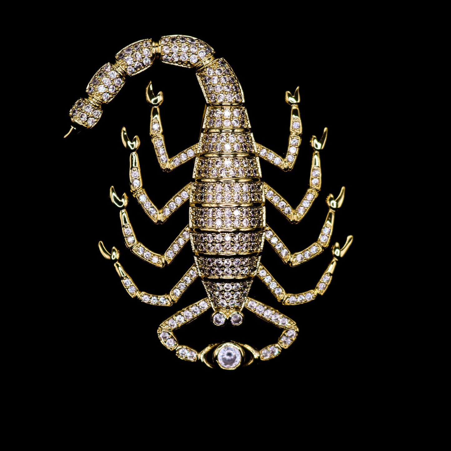 Diamond Scorpion Pendant Gold